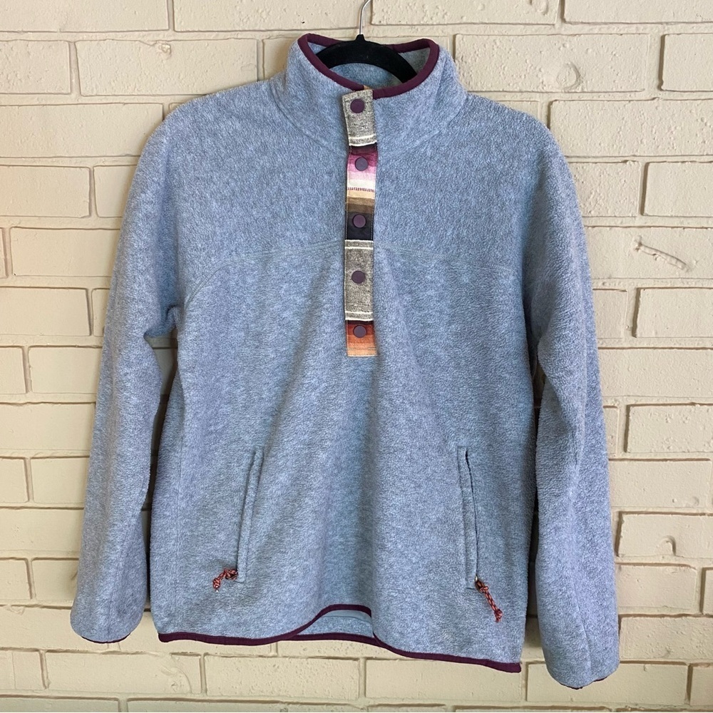 Burton Hearth Fleece Snap Pullover LARGE Womens Aztec Western Outdoor Ski Jacket